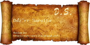 Dürr Sarolta névjegykártya